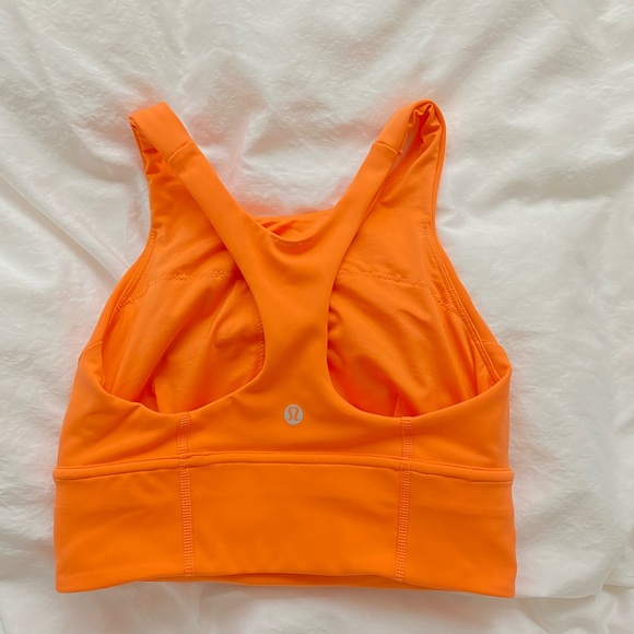Lululemon Wunder Train Longline Bra Medium Support, C/D Cup- Orange Frappe - Picture 4 of 4